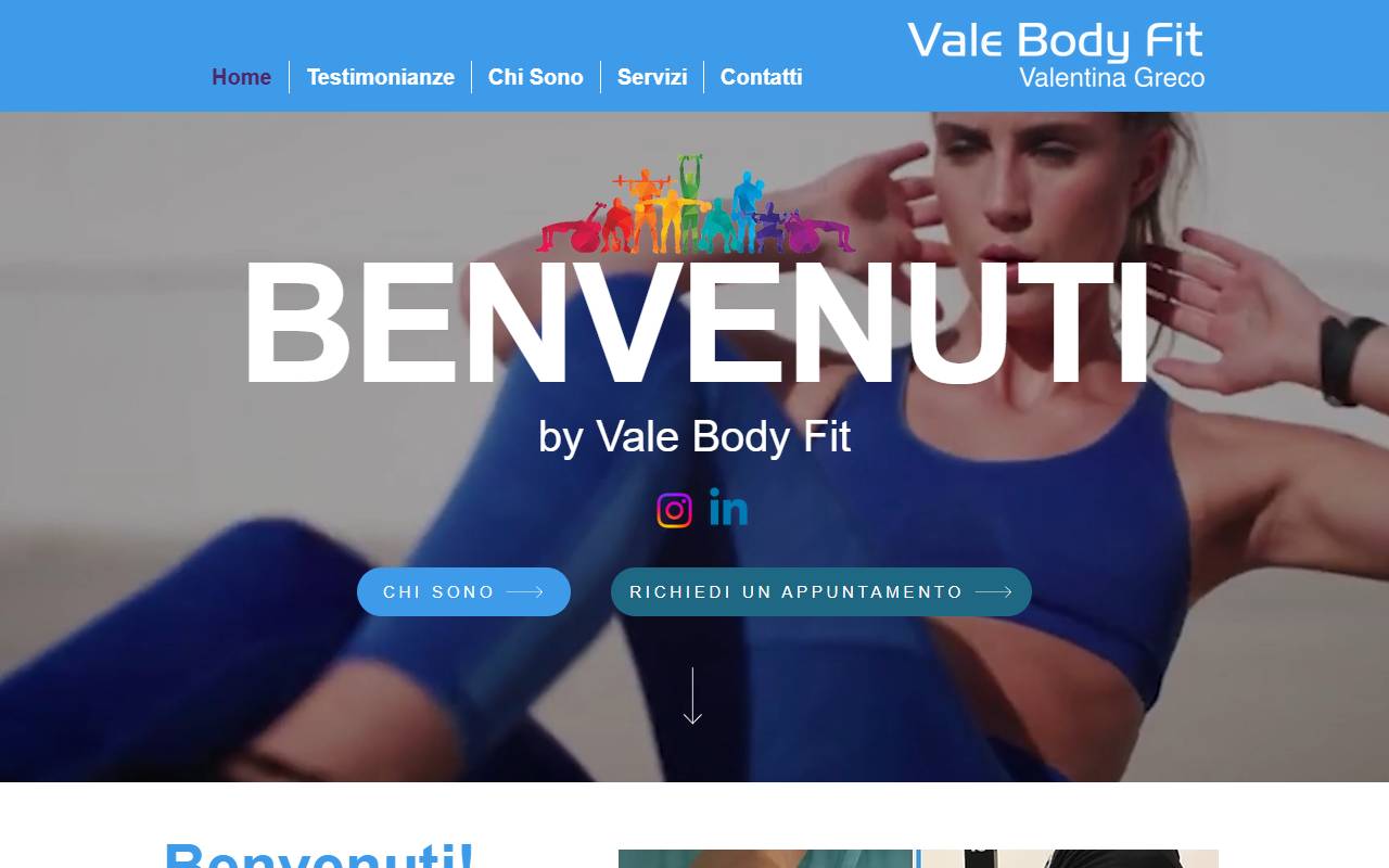 Anteprima del sito: Vale Body Fit SAGL