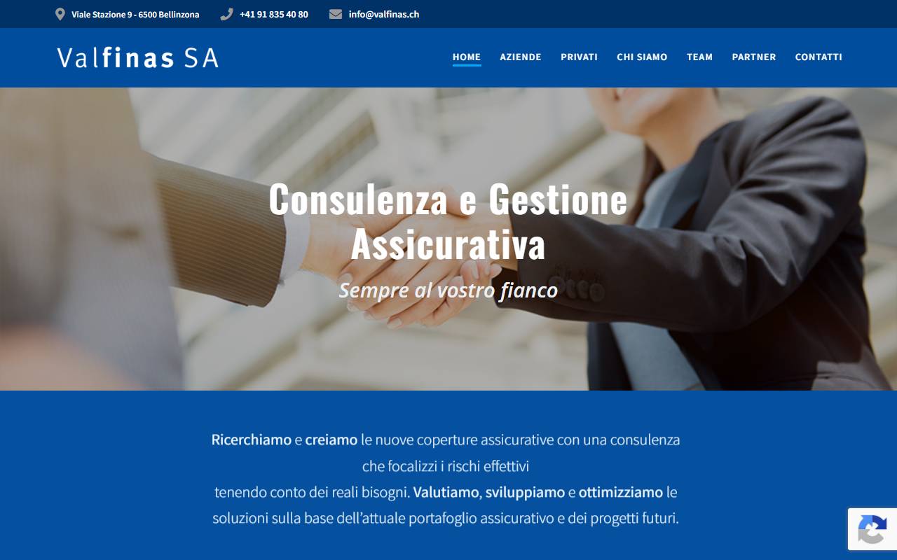 Anteprima del sito: VALFINAS SA