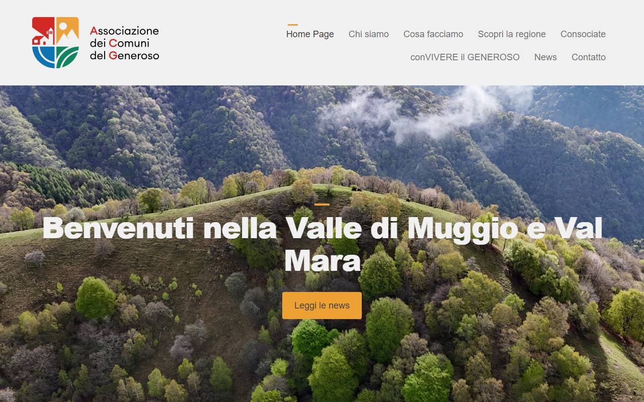 Anteprima del sito: Associazione dei Comuni del Generoso (ACG)