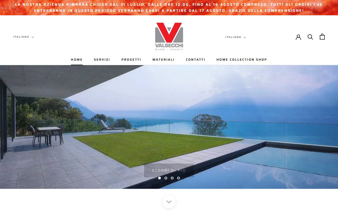 Anteprima del sito: Valsecchi Marmi e Graniti SA