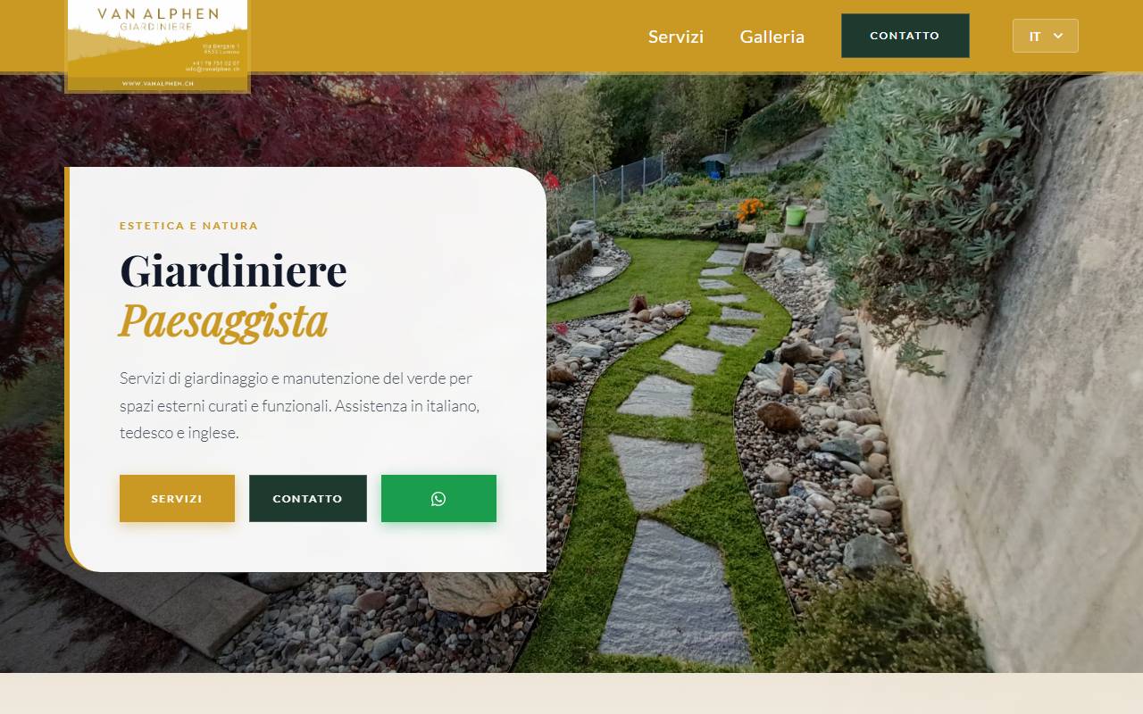 Anteprima del sito: Van Alphen Giardiniere