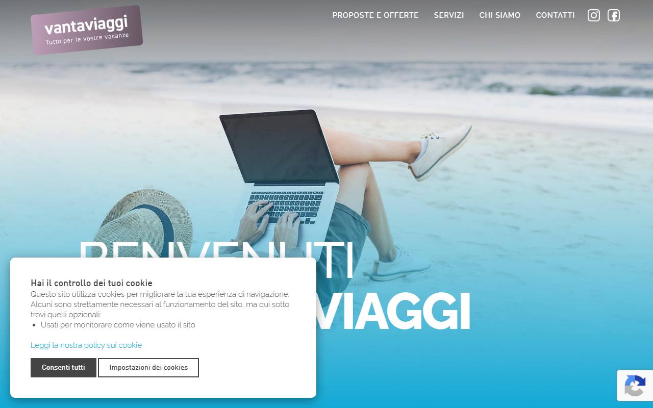 Anteprima del sito: VANTAVIAGGI SA