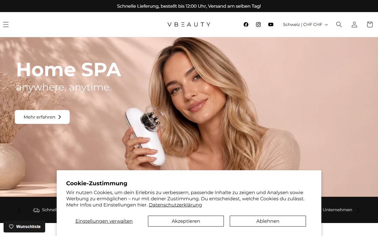 Anteprima del sito: VBeauty Sagl