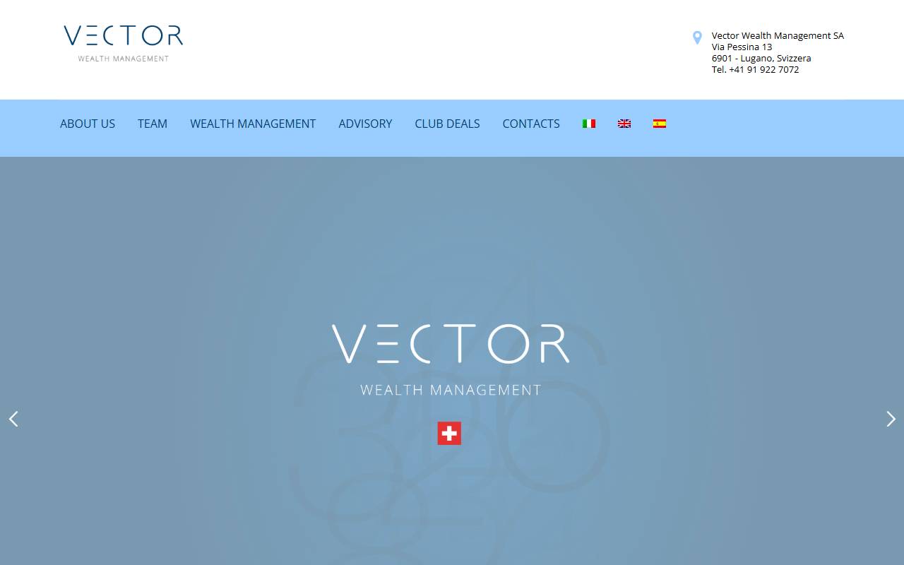 Anteprima del sito: Vector Wealth Management SA