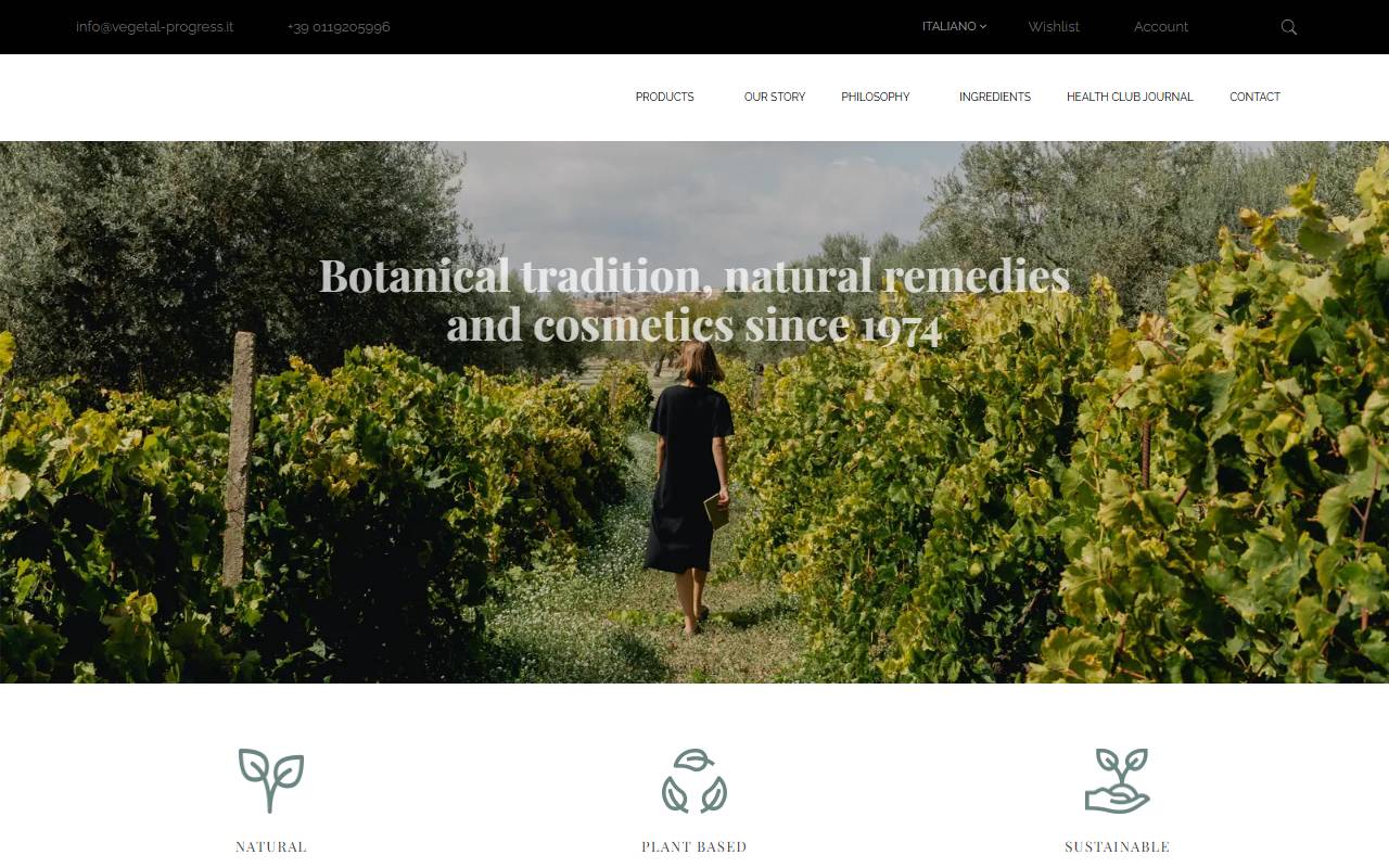 Anteprima del sito: Vegetal Progress SA