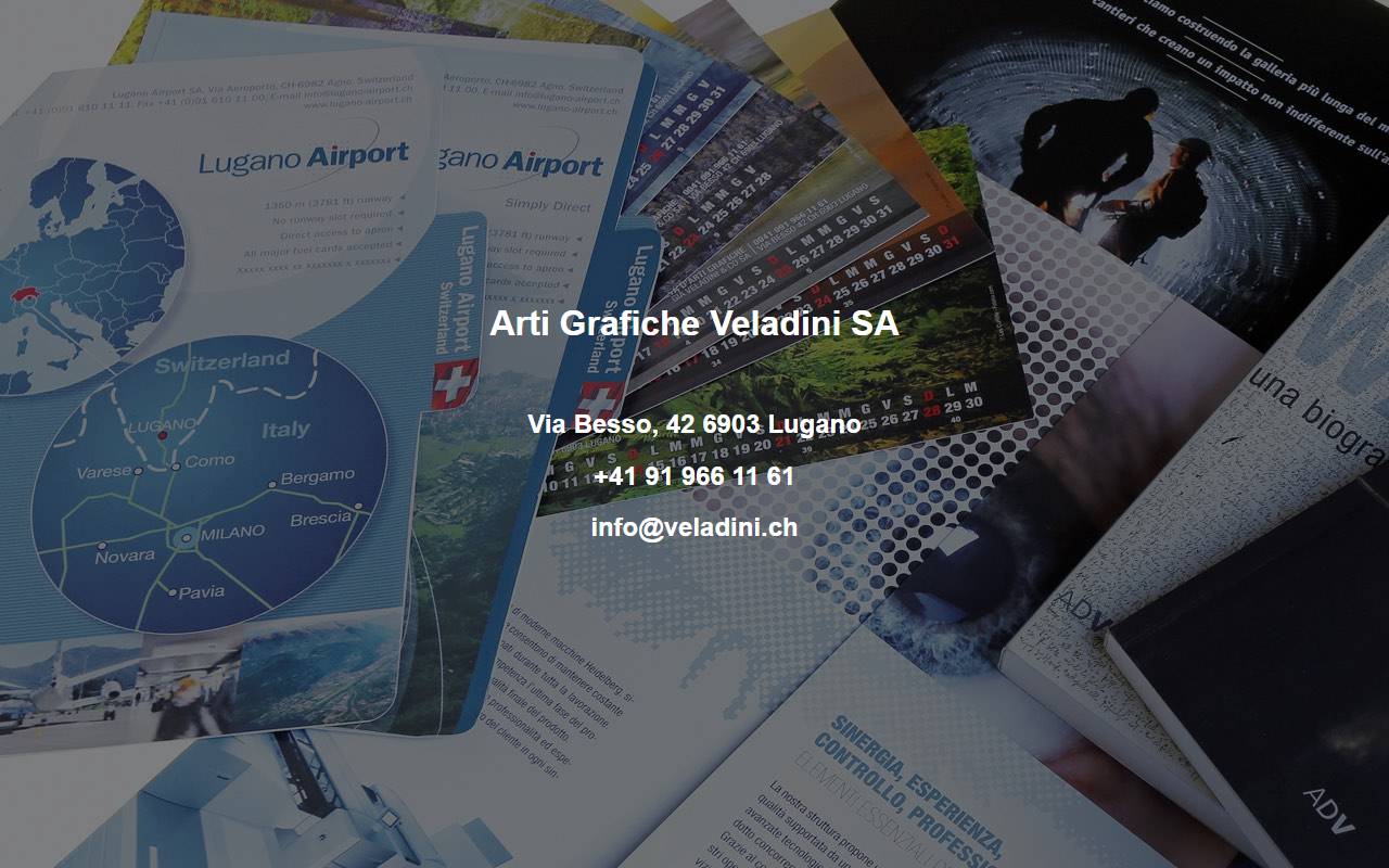 Anteprima del sito: Società d'arti grafiche già Veladini & Co SA