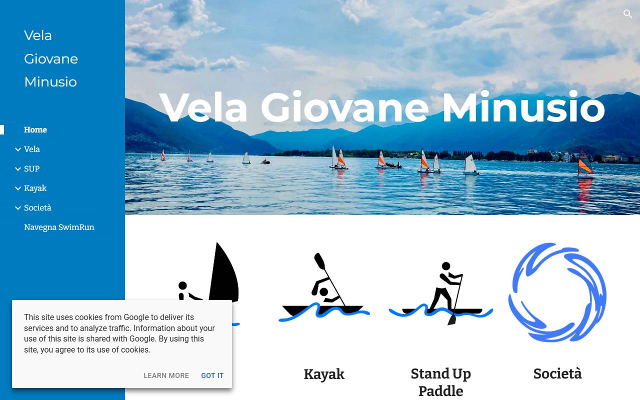 Anteprima del sito: Vela Giovane Minusio
