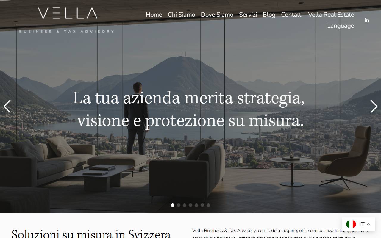 Anteprima del sito: Vella SA