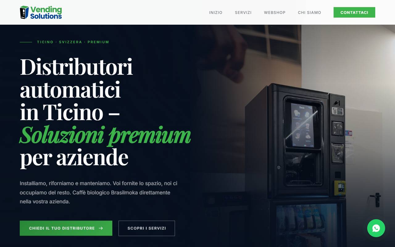 Anteprima del sito: Vending Solutions SNC