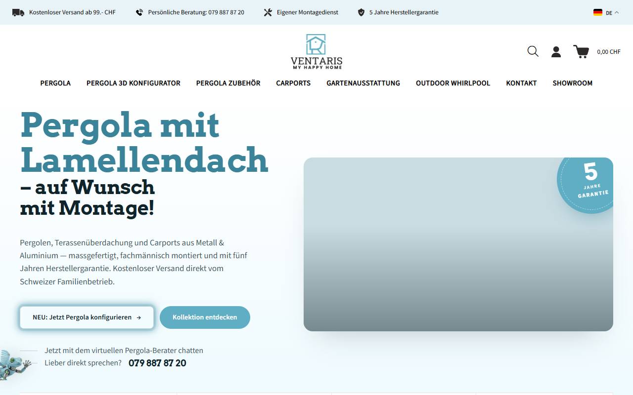 Anteprima del sito: Ventaris SA