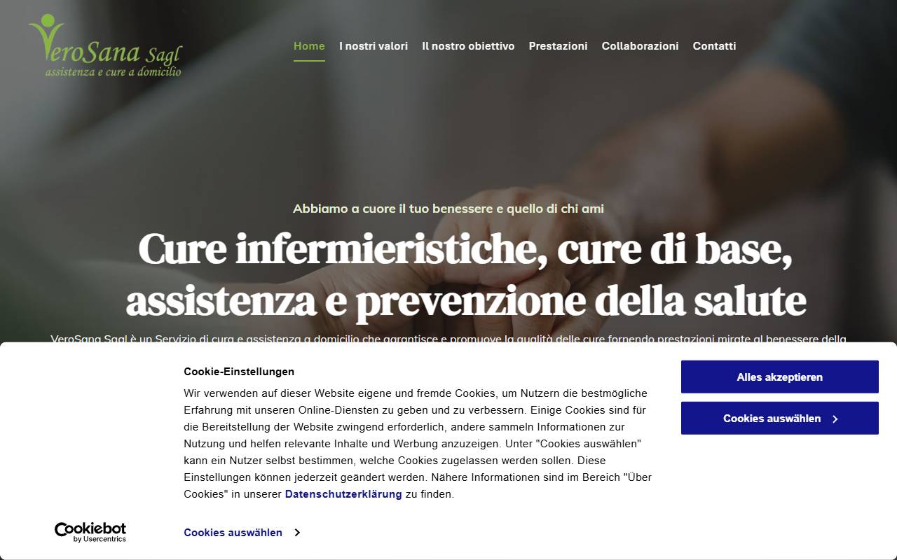 Anteprima del sito: VeroSana Assistenza Sagl