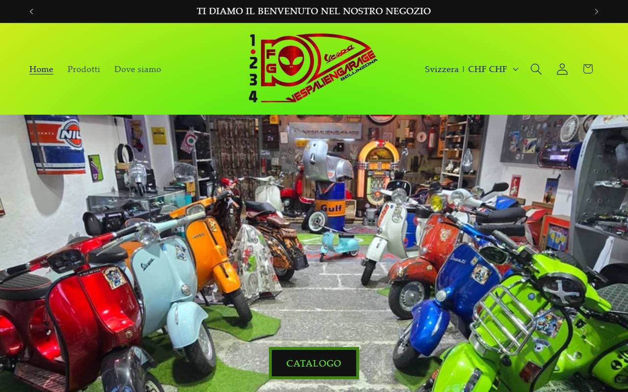 Anteprima del sito: Vespaliengarage di Fernando Forte