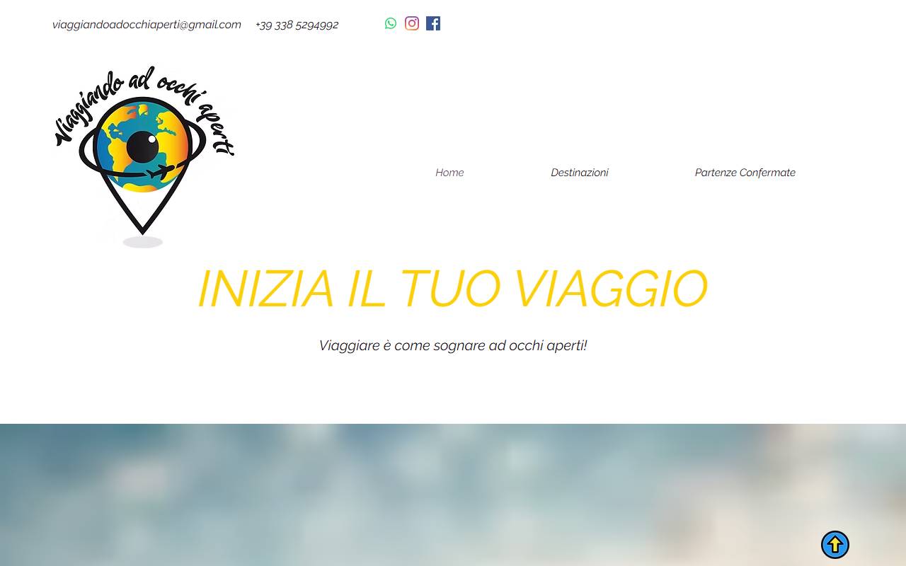 Anteprima del sito: Viaggiando ad Occhi Aperti Sagl