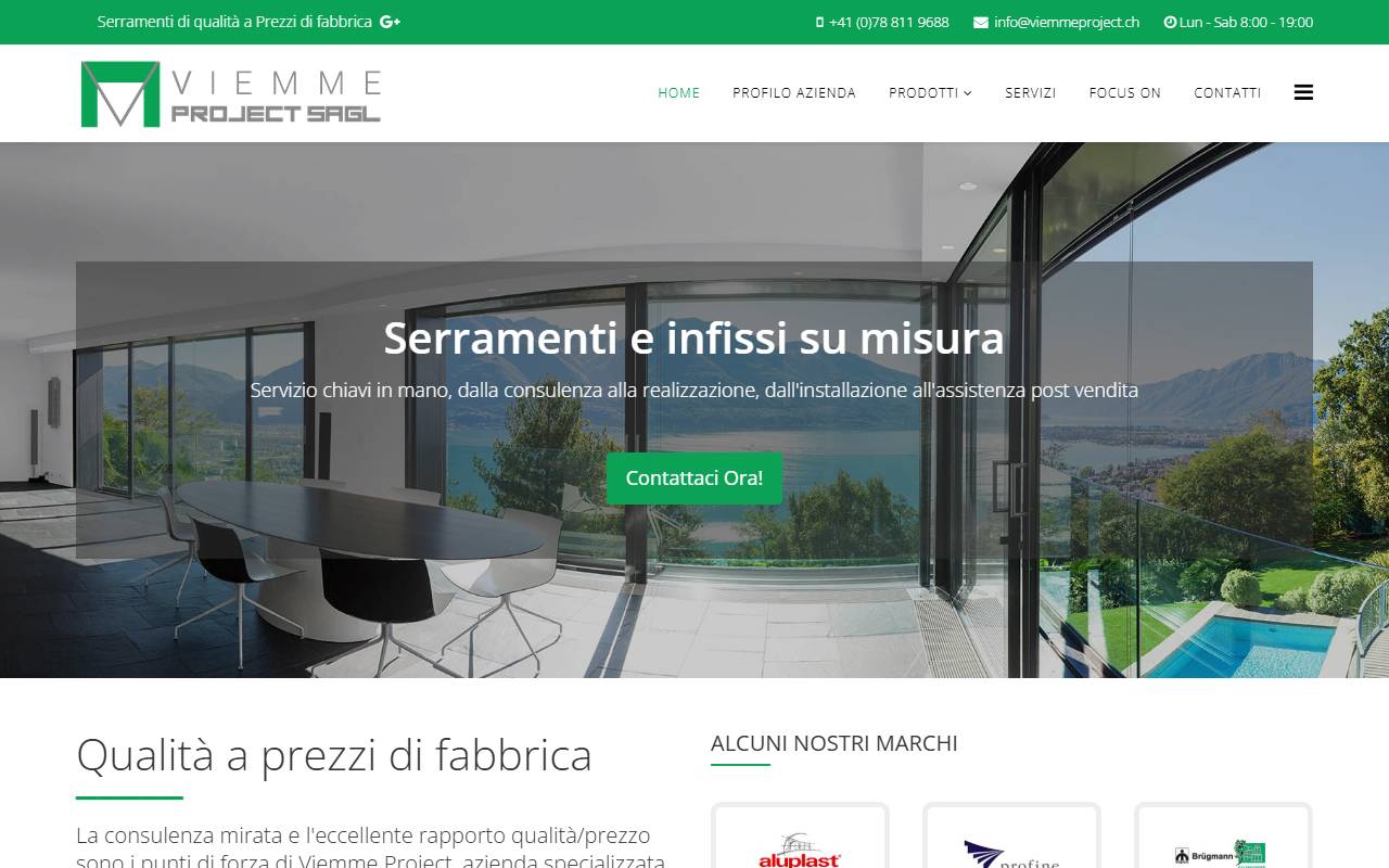 Anteprima del sito: Viemme Project Sagl