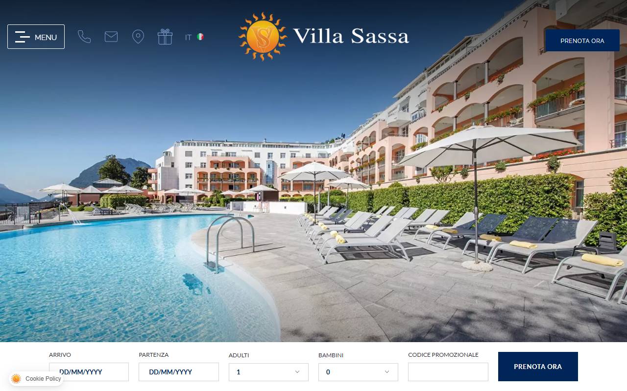 Anteprima del sito: Villa Sassa SA