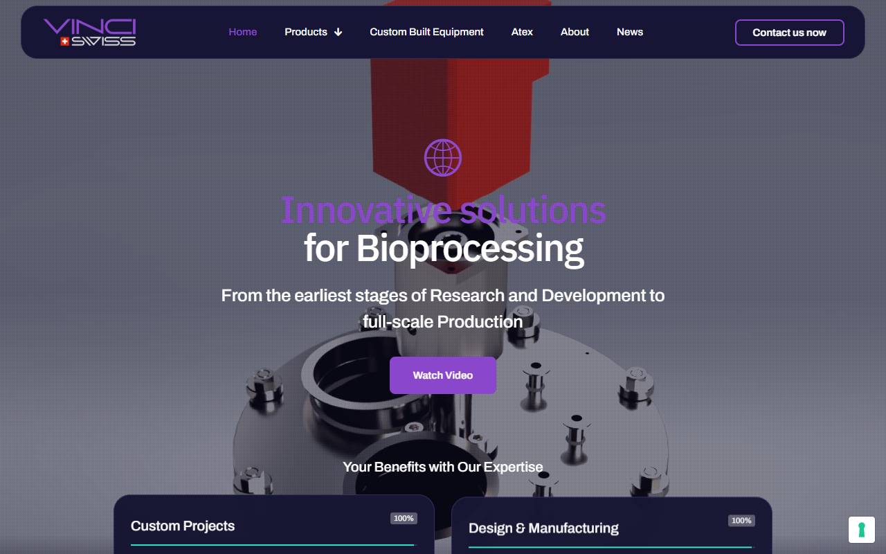 Anteprima del sito: Vinci Life Science Applied SA