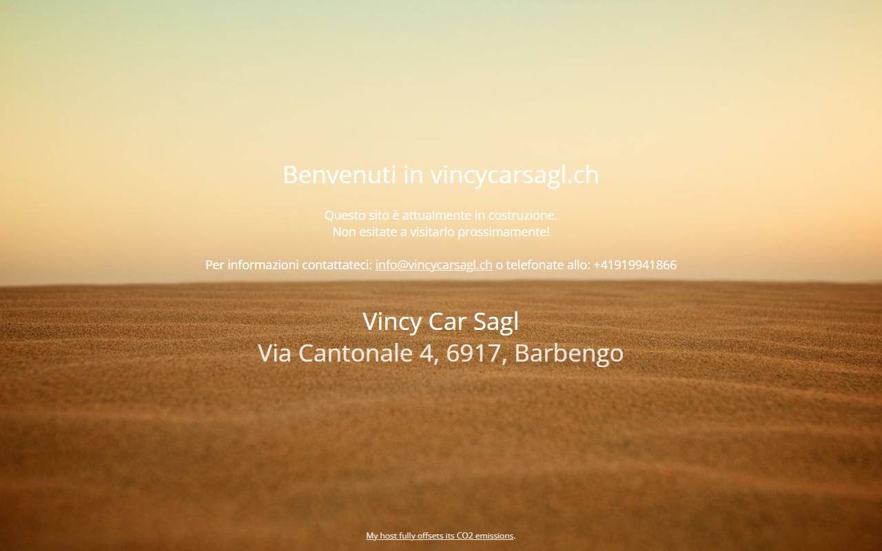 Anteprima del sito: VINCY CAR Sagl