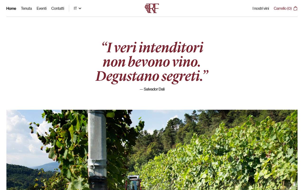 Anteprima del sito: Tenuta vitivinicola Roberto e Andrea Ferrari SA