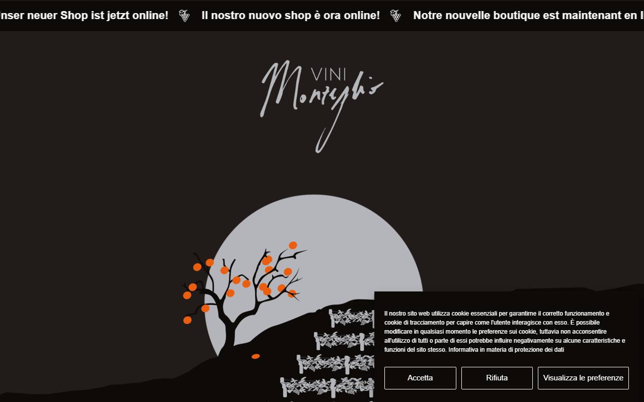 Anteprima del sito: Vini Monzeglio