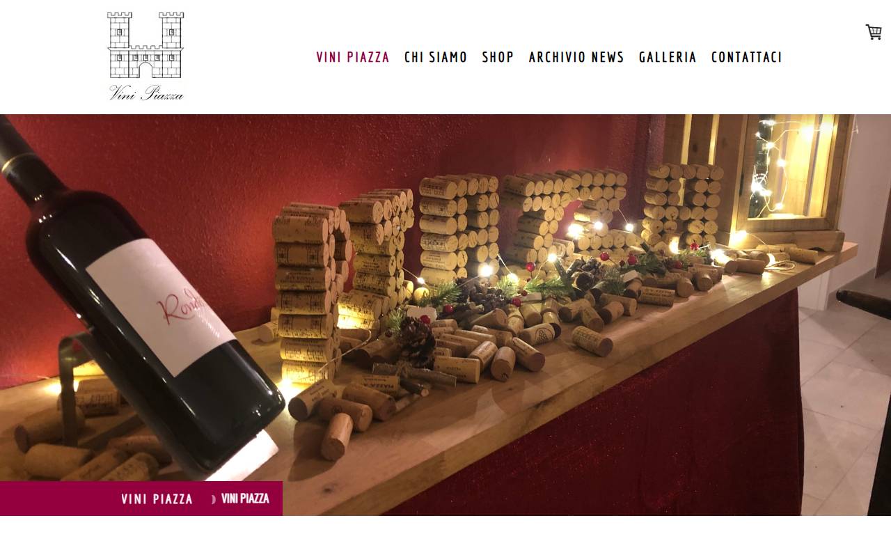 Anteprima del sito: Vini Piazza