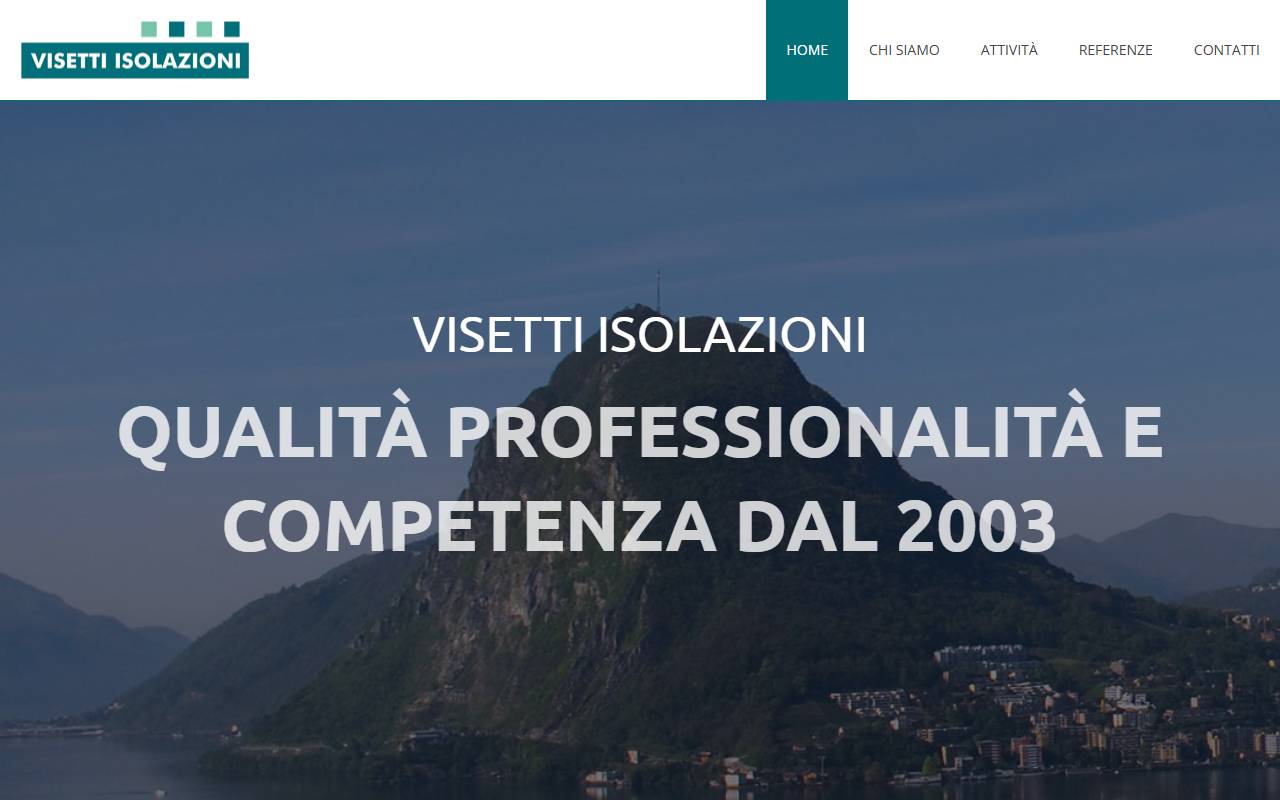 Anteprima del sito: Visetti isolazioni Sagl