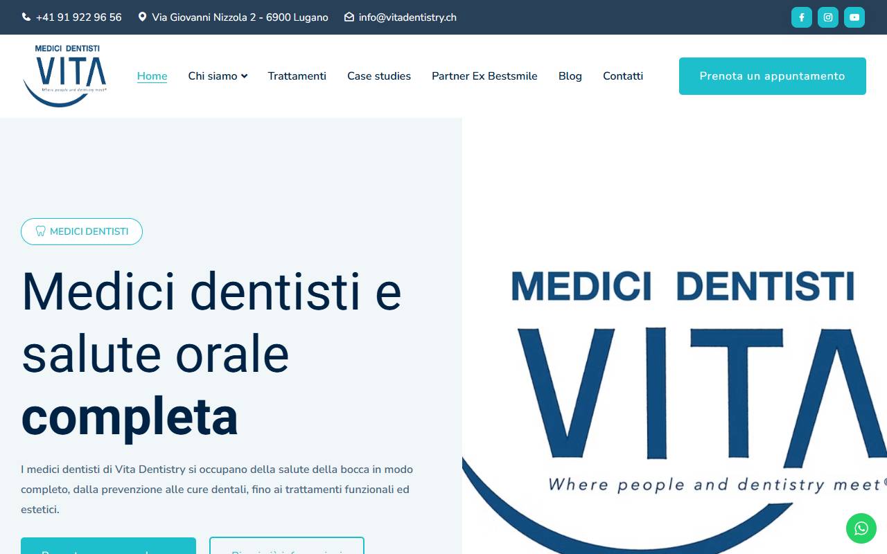 Anteprima del sito: VITA DENTISTRY SAGL
