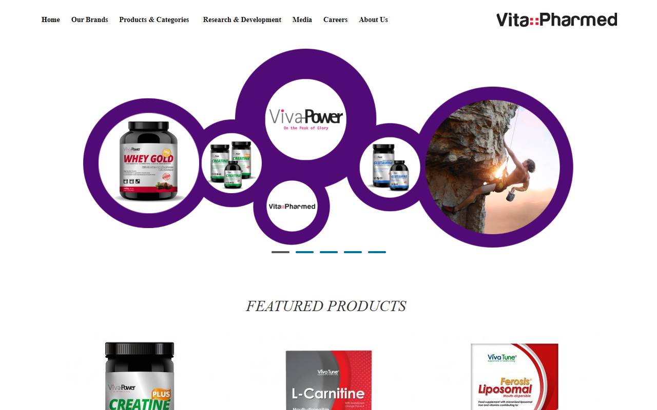 Anteprima del sito: Vita Pharmed SA (Switzerland)