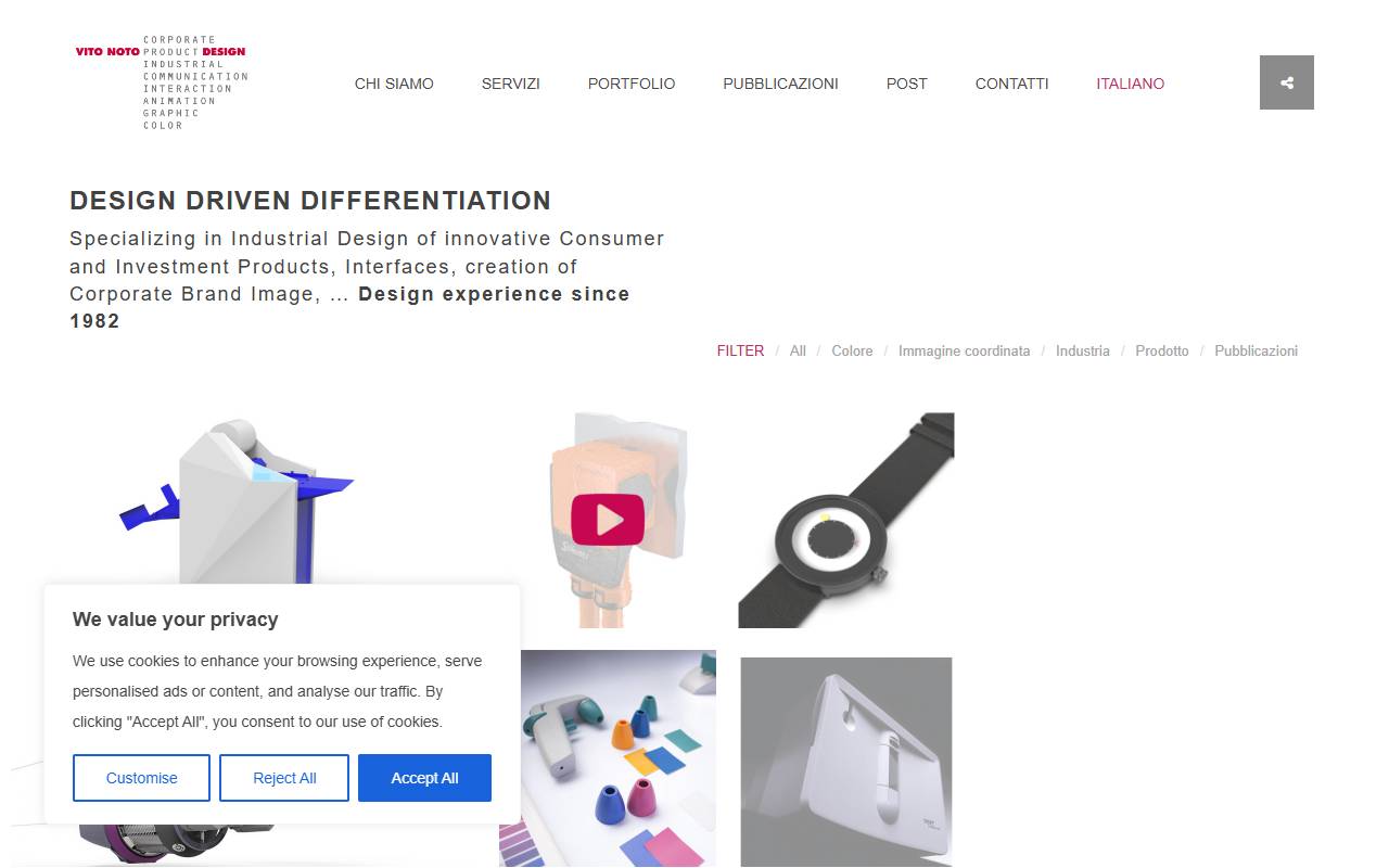 Anteprima del sito: Vito Noto Industrial Design