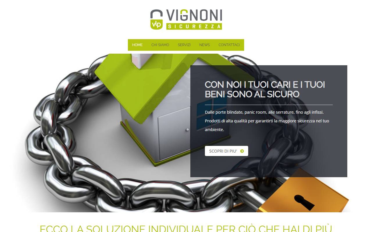 Anteprima del sito: VLP Vignoni Sicurezza SA