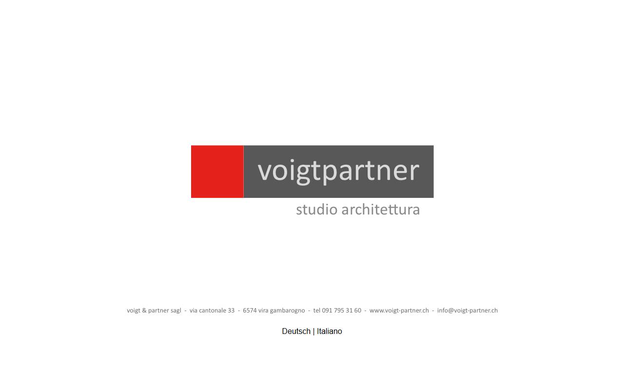 Anteprima del sito: Studio d'architettura Voigt & Partner Sagl