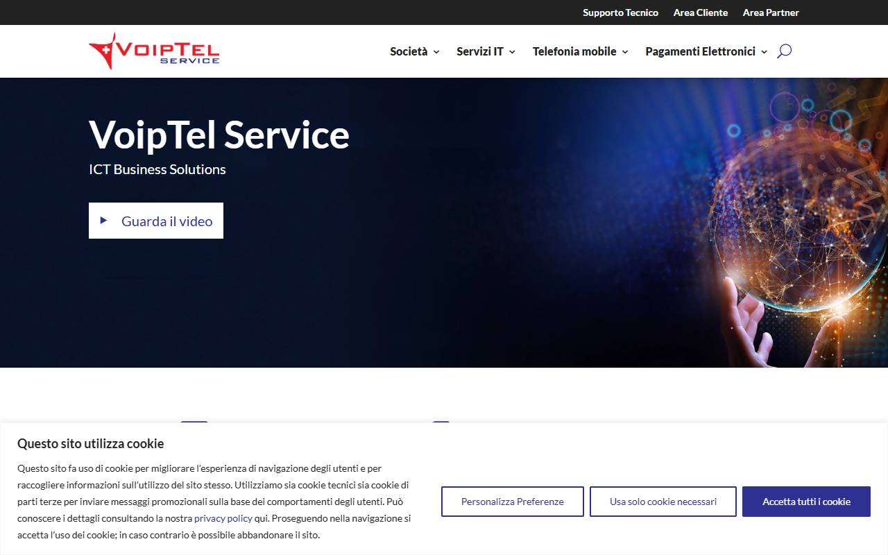 Anteprima del sito: VoipTel Service Sagl