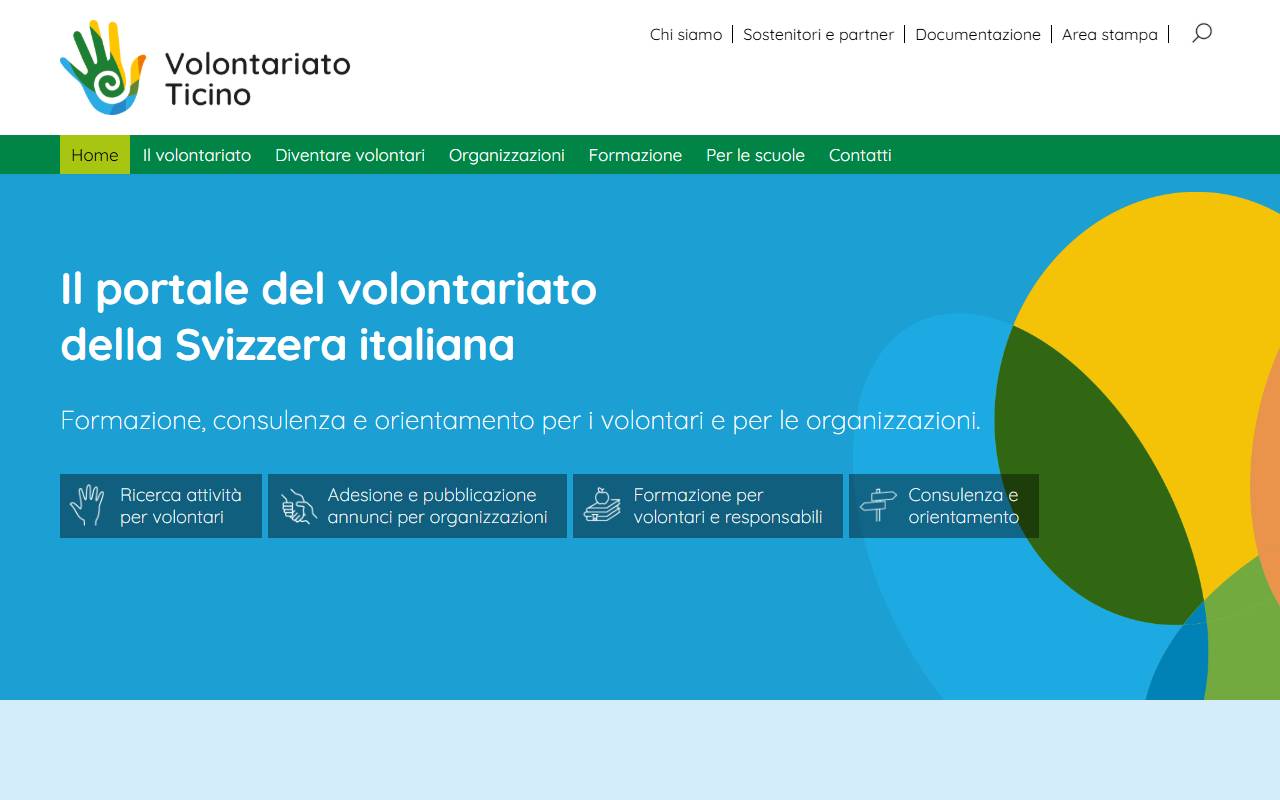 Anteprima del sito: Conferenza del volontariato sociale (CVS)