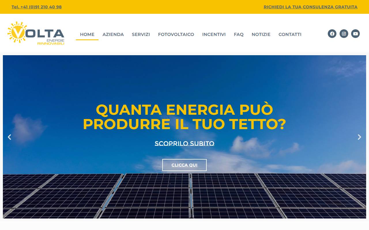 Anteprima del sito: VOLTA ENERGIE RINNOVABILI SA