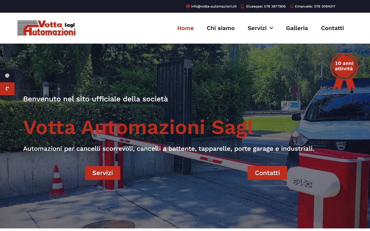 Anteprima del sito: VOTTA Automazioni Sagl