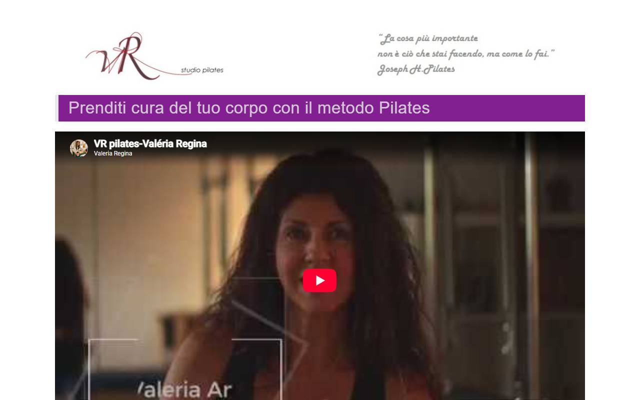 Anteprima del sito: vr pilates di Antigo Valeria