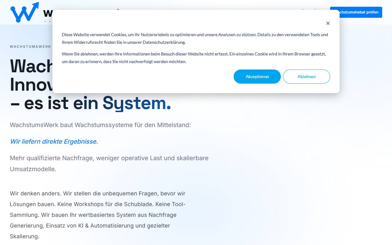 Anteprima del sito: WachstumsWerk GmbH