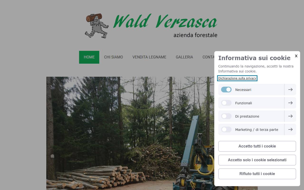 Anteprima del sito: Azienda Forestale Wald Verzasca Sagl