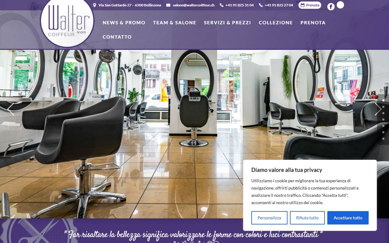 Anteprima del sito: Walter Coiffeur SAGL