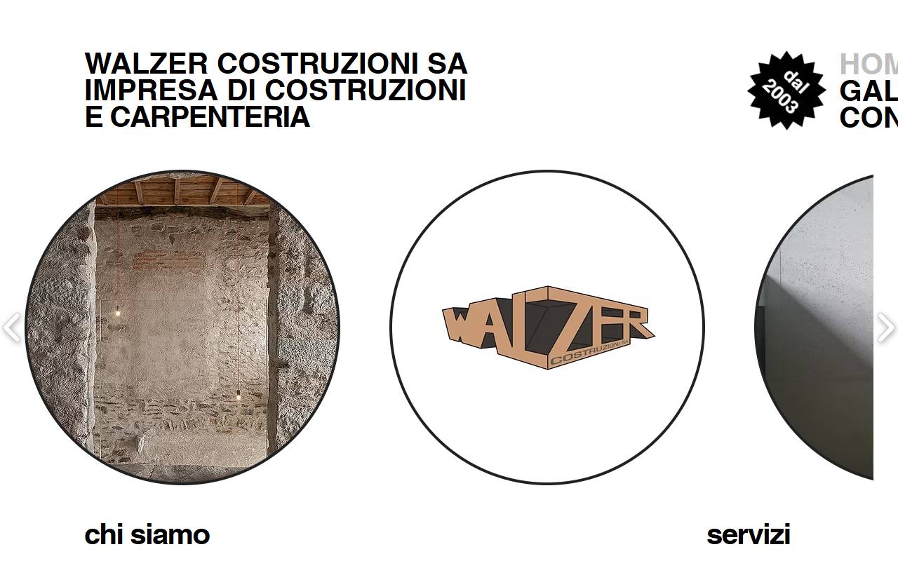 Anteprima del sito: Walzer costruzioni SA
