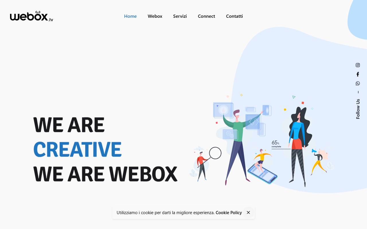 Anteprima del sito: Webox SAGL