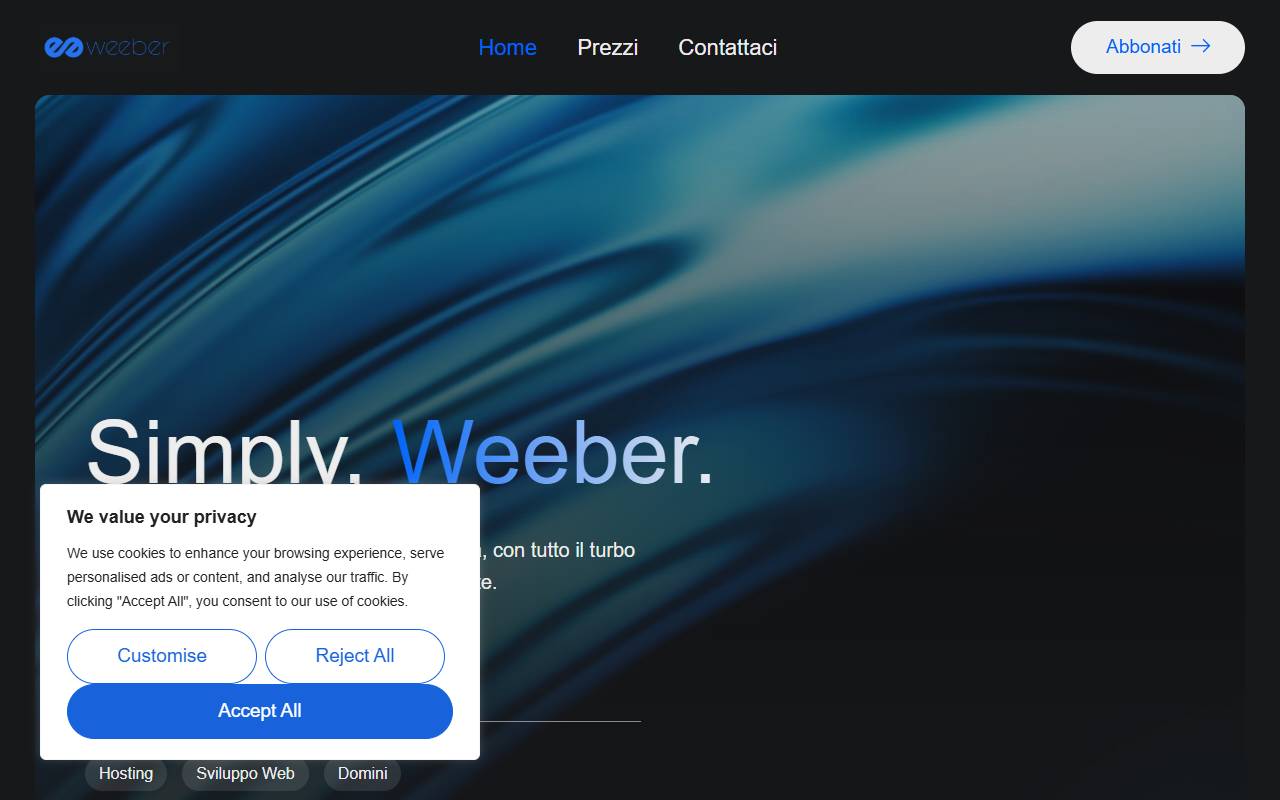 Anteprima del sito: Weeber SNC