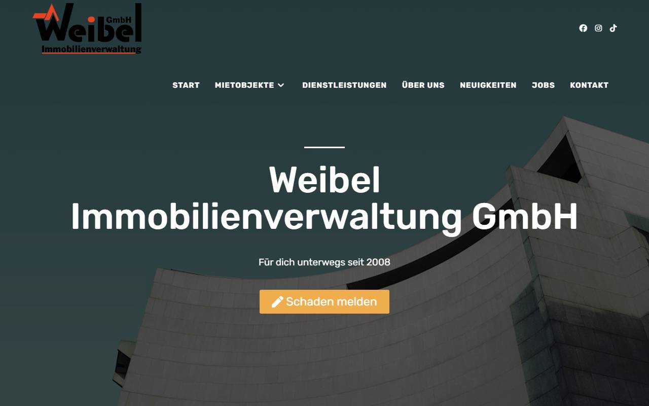 Anteprima del sito: Weibel-Immobilienverwaltung GmbH