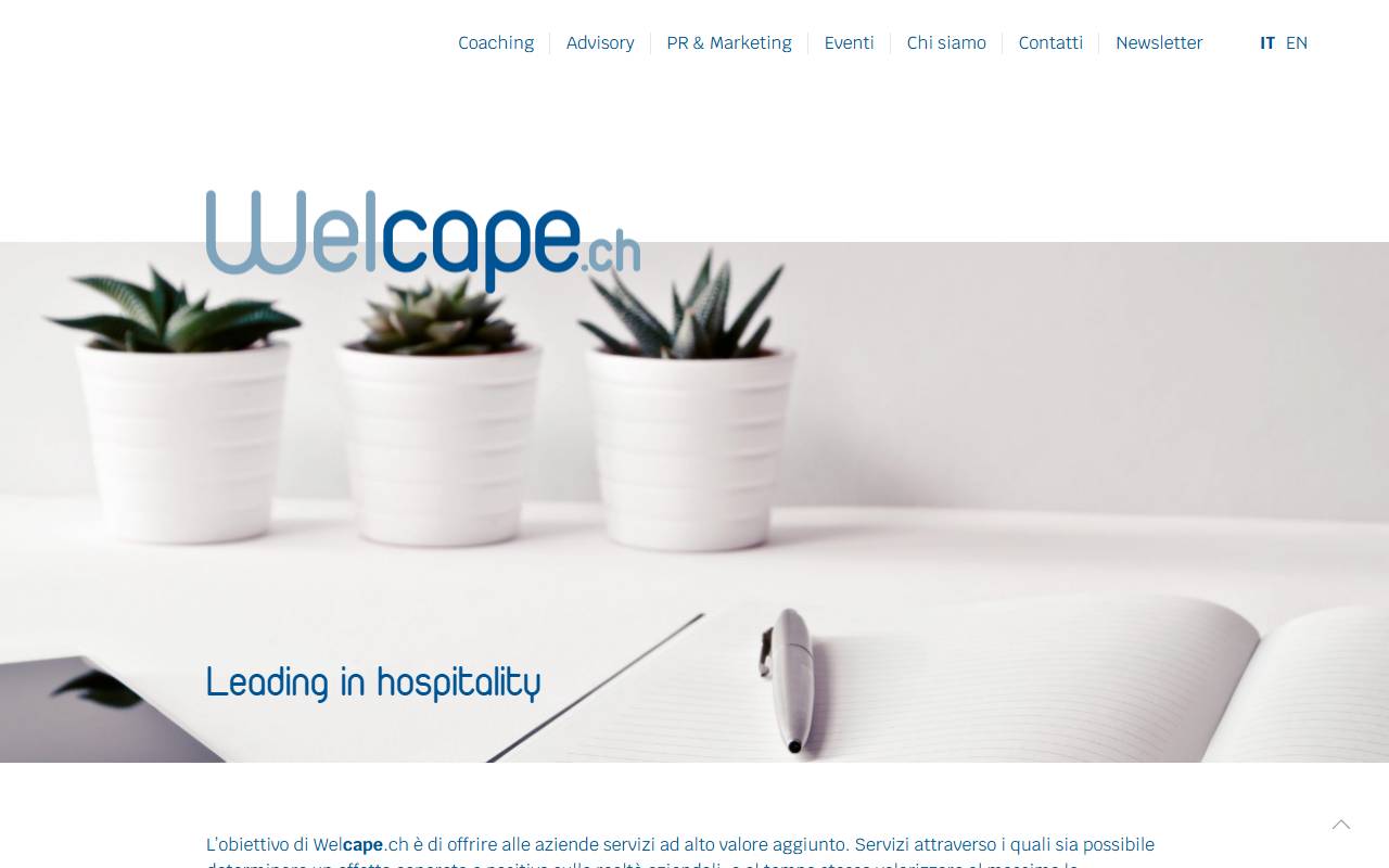 Anteprima del sito: Welcape.ch di Edy Cattaneo Petoud