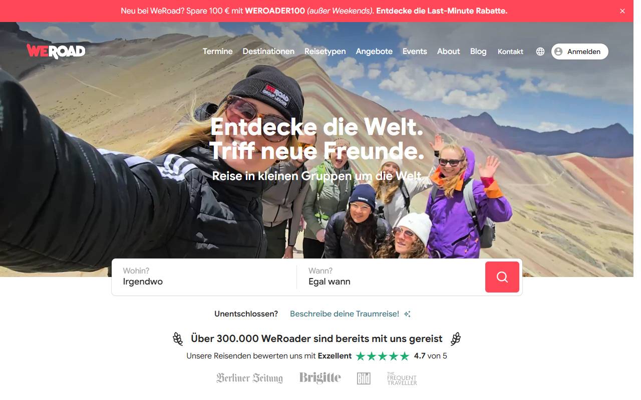 Anteprima del sito: WEROAD SWISS SAGL