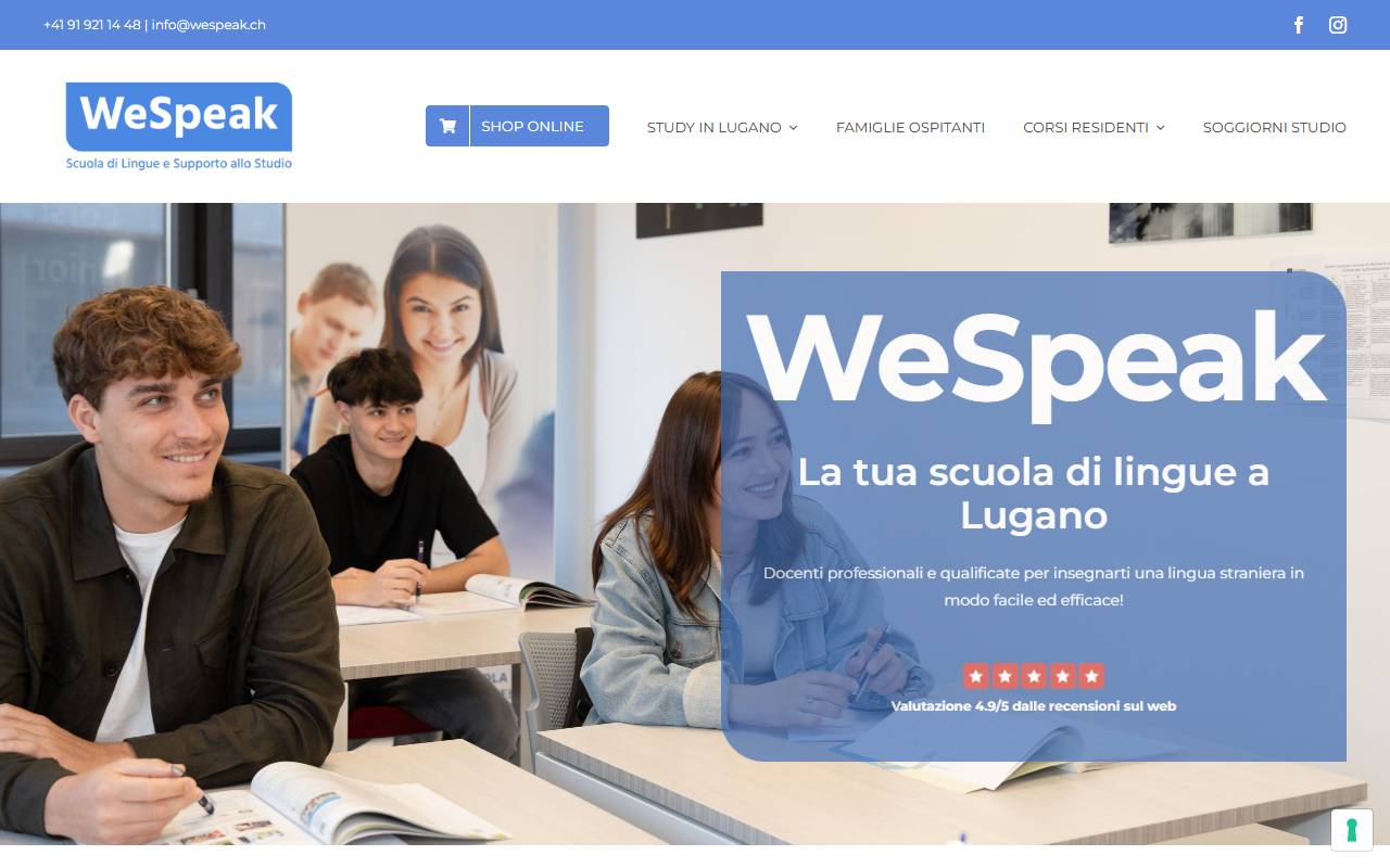 Anteprima del sito: Lingue e Studio Sagl