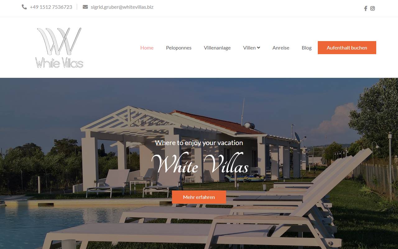 Anteprima del sito: White Villas SA