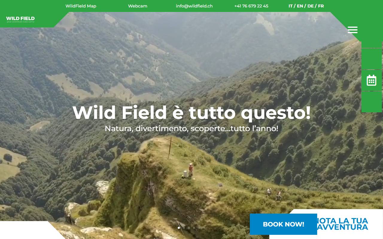 Anteprima del sito: Wild Field Monte Generoso Sagl