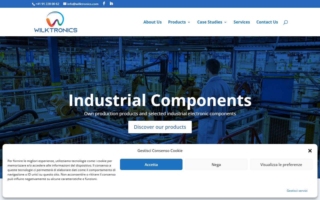 Anteprima del sito: Wilktronics Sagl