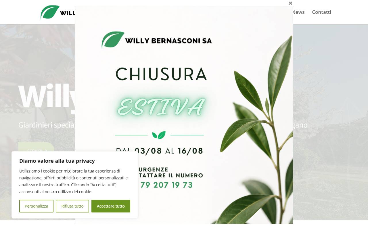 Anteprima del sito: Willy Bernasconi SA