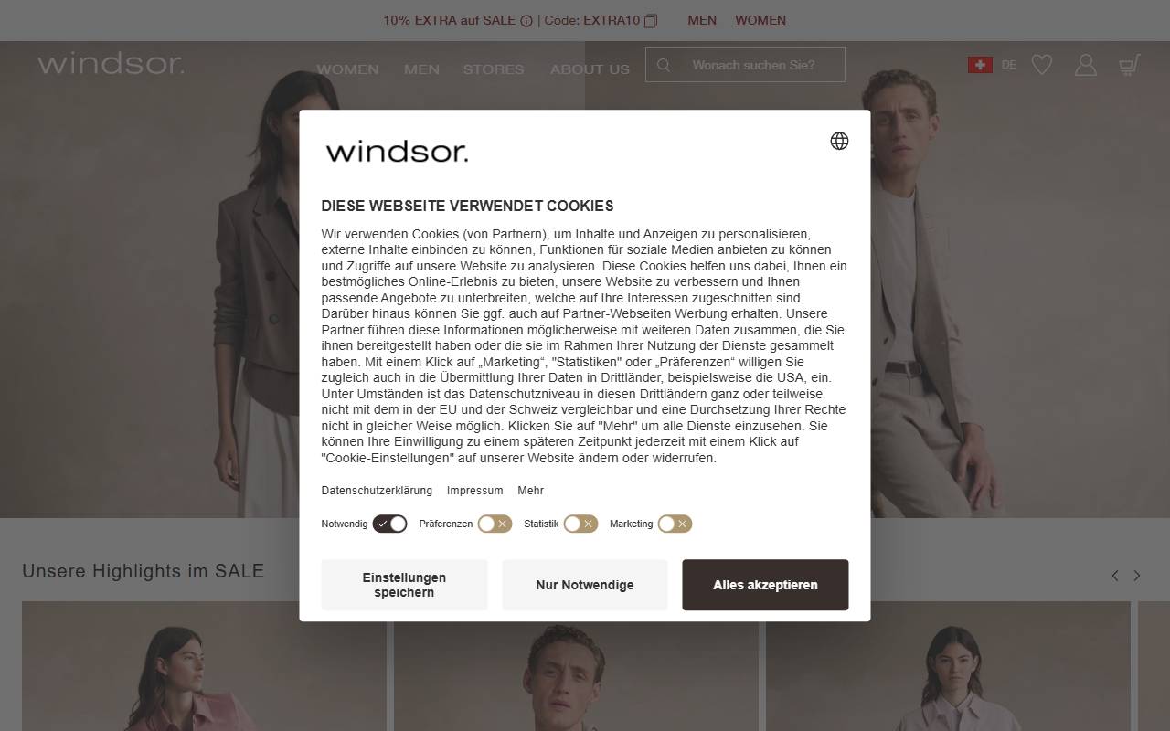 Anteprima del sito: Windsor SA